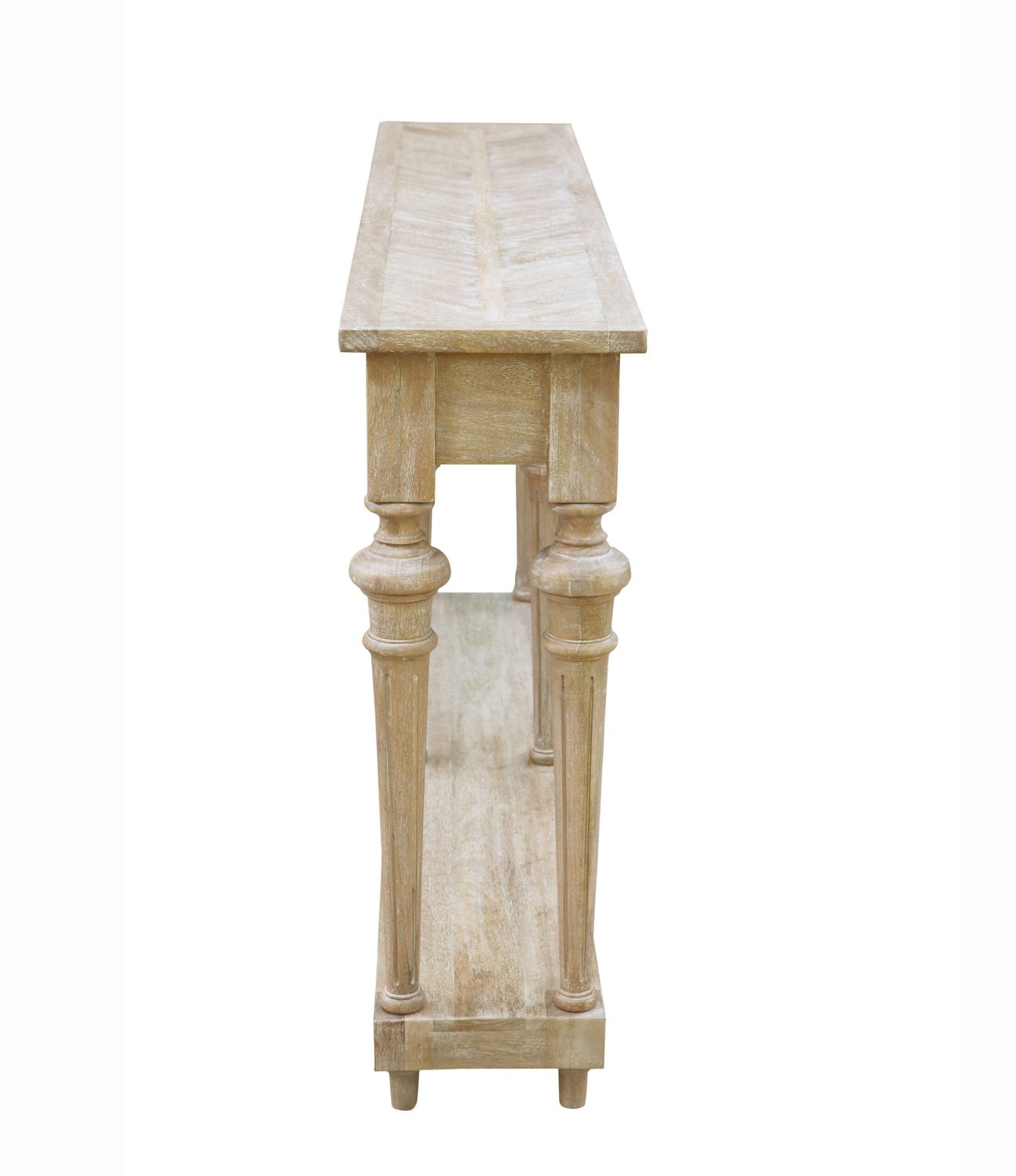 White Wash Console Table-60x12x35