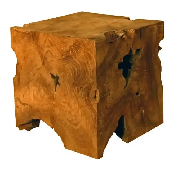 Art2-Teak Root End Table-16x16x20