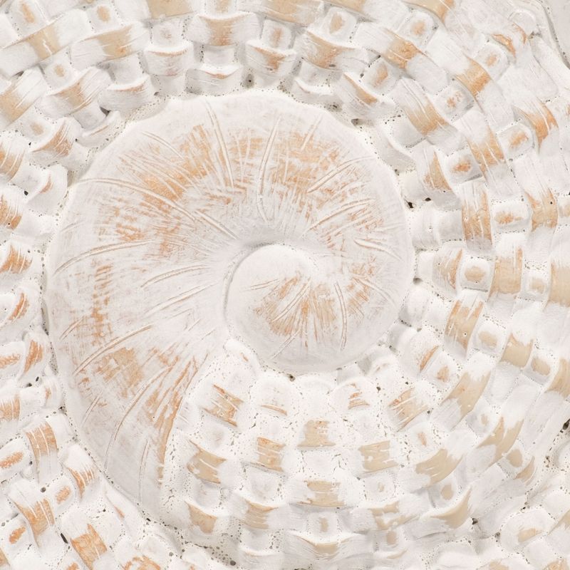 SHELL TABLE ACCENT, WHITE RESIN, 7"H
