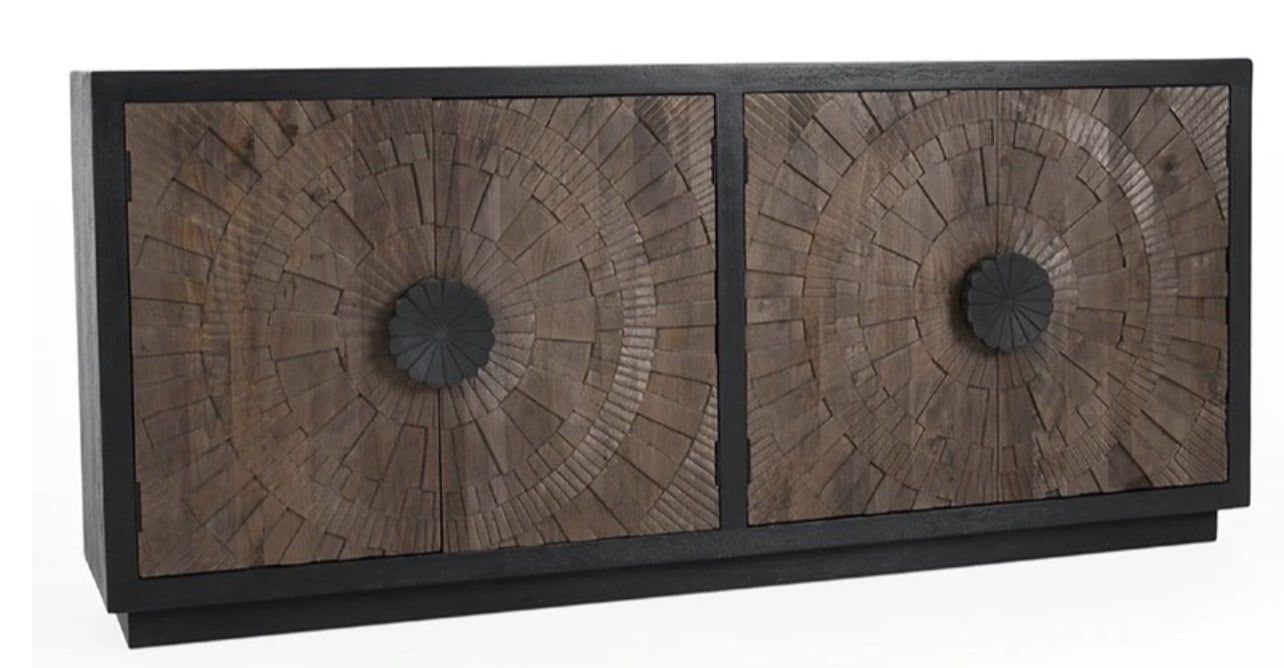 MERCURY 4DR SIDEBOARD BLACK/BROWN 84 X 18 X 36