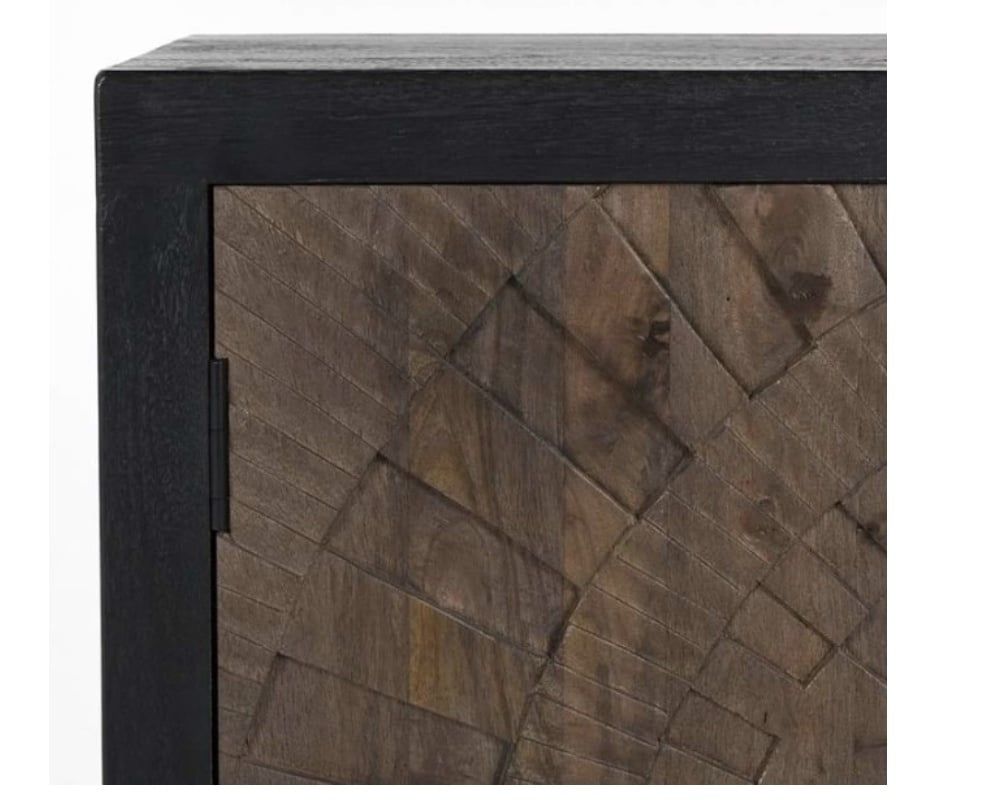 MERCURY 4DR SIDEBOARD BLACK/BROWN 84 X 18 X 36