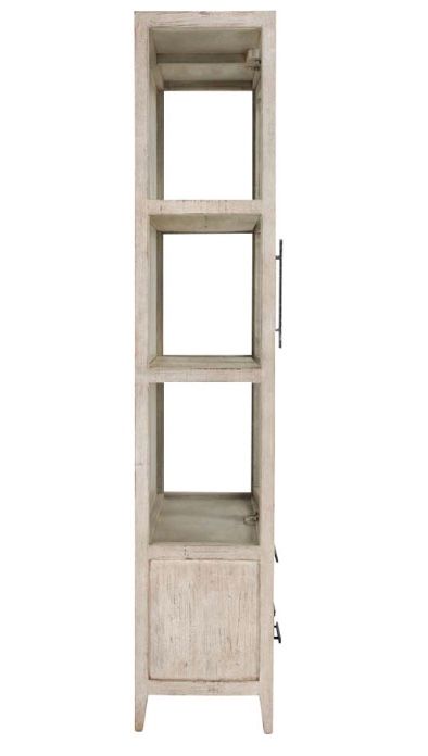 SIMON TALL CABINET ANTIQUE CREAM 43 X 17 X 87