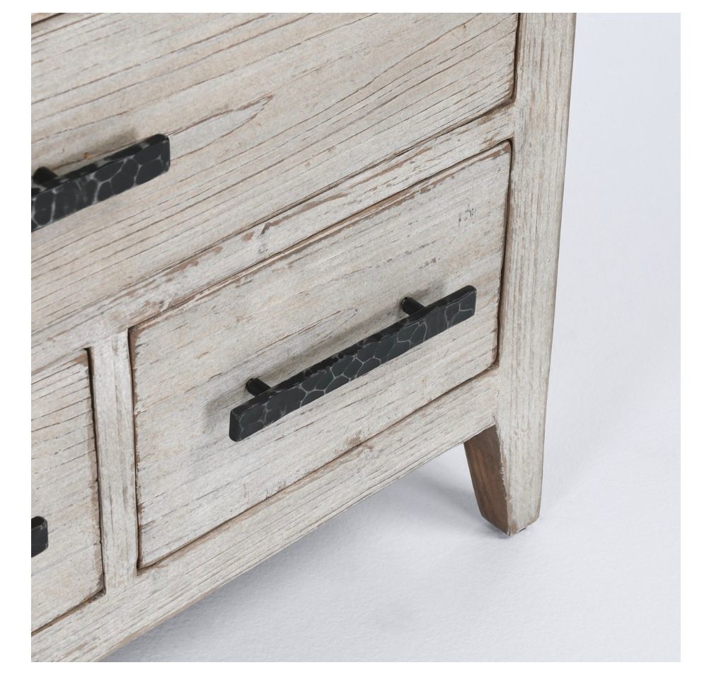 SIMON TALL CABINET ANTIQUE CREAM 43 X 17 X 87
