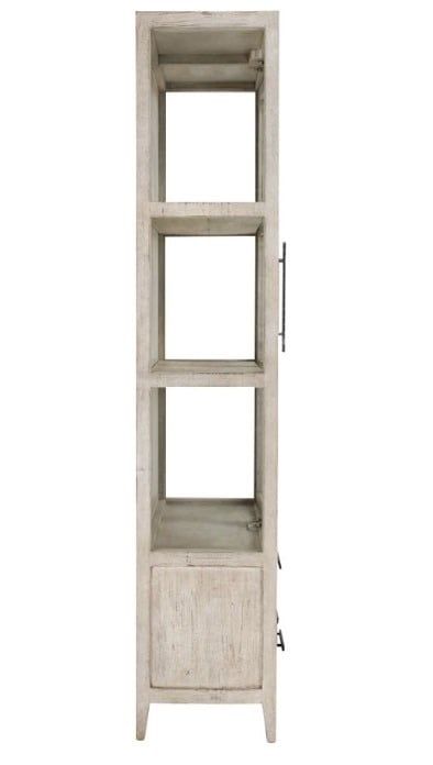 SIMON TALL CABINET ANTIQUE CREAM 43 X 17 X 87
