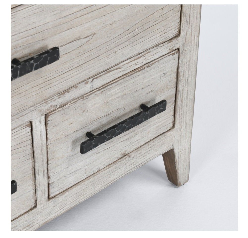 SIMON TALL CABINET ANTIQUE CREAM 43 X 17 X 87