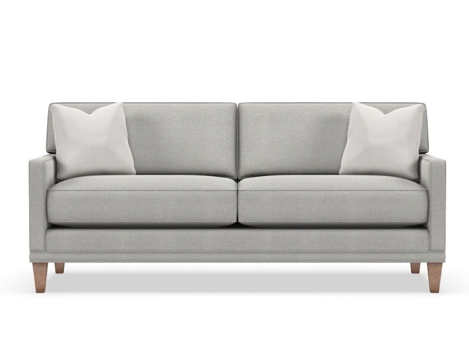 Townsend 2 Cushion Sofa-VR306-10(V)-WP-83x37x36-Clearance! In Grey herring Bone fabric