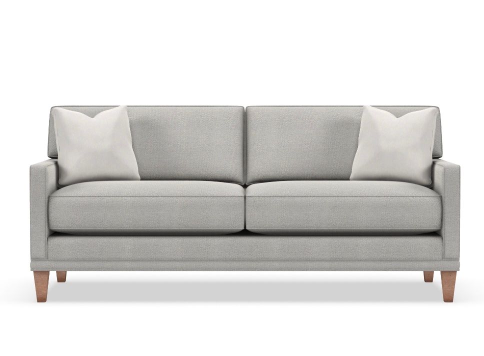 Townsend 2 Cushion Sofa-VR306-10(V)-WP-83x37x36-Clearance! In Grey herring Bone fabric