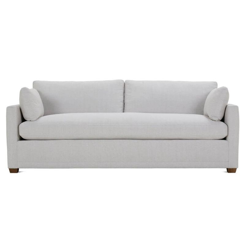 Quick Ship! Sylvie Upholstered Sofa-110CR-19 Latte -L 88 x W39H35 Express