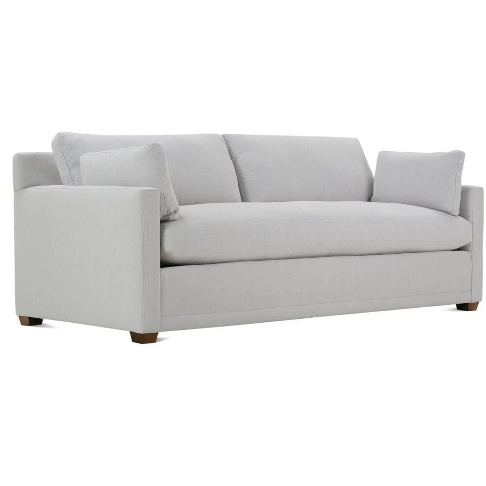 Quick Ship! Sylvie Upholstered Sofa-110CR-19 Latte -L 88 x W39H35 Express