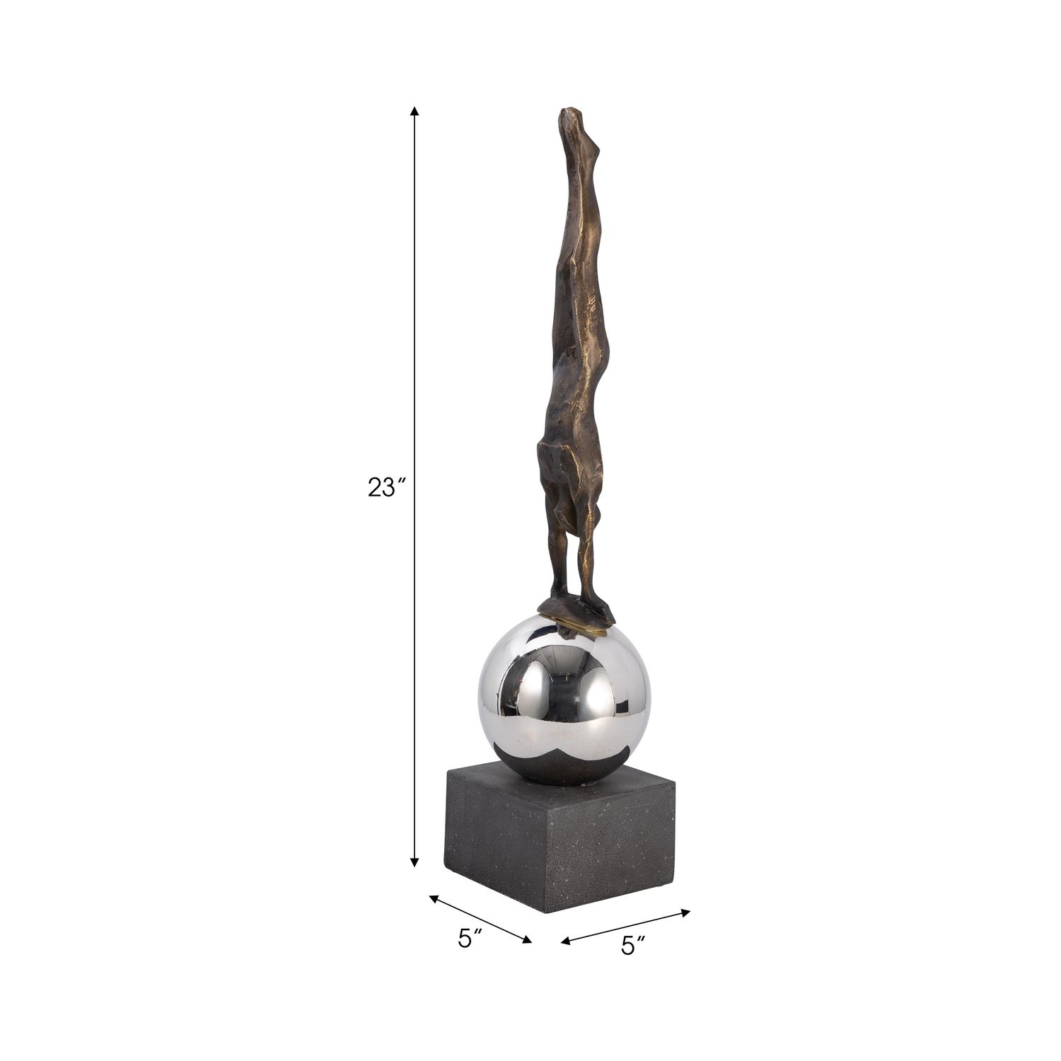 HANDSTAND WITH STEEL SPHERE	5 x 5 x 23