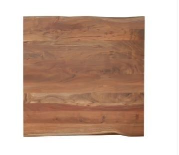 Hailey Acacia 40&quot; Square Live Edge Coffee Table - Natural 40&quot; Square x 18&quot; High
