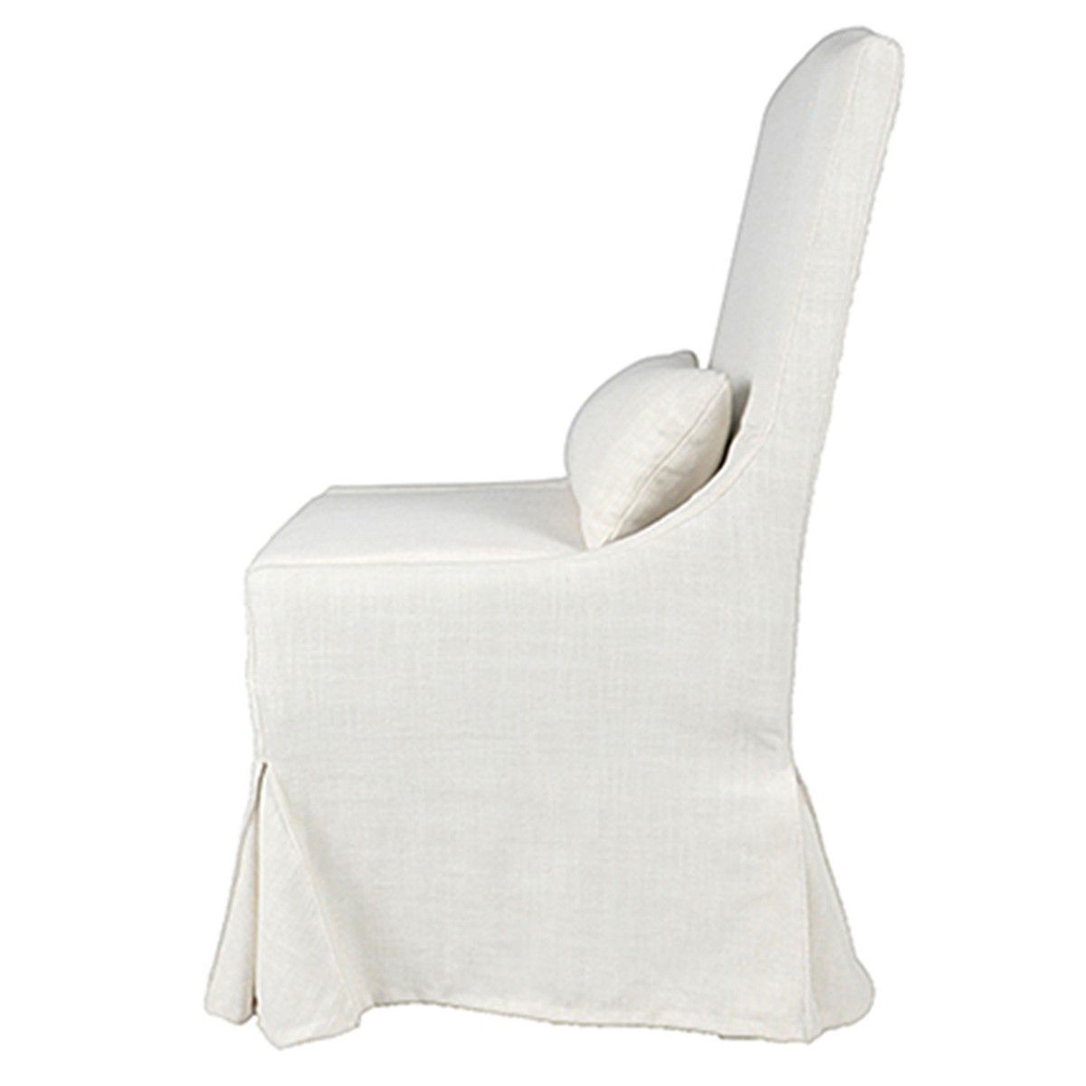 Bella Slipcovered Dining Chairs, Cream Linen  24x29.5x43