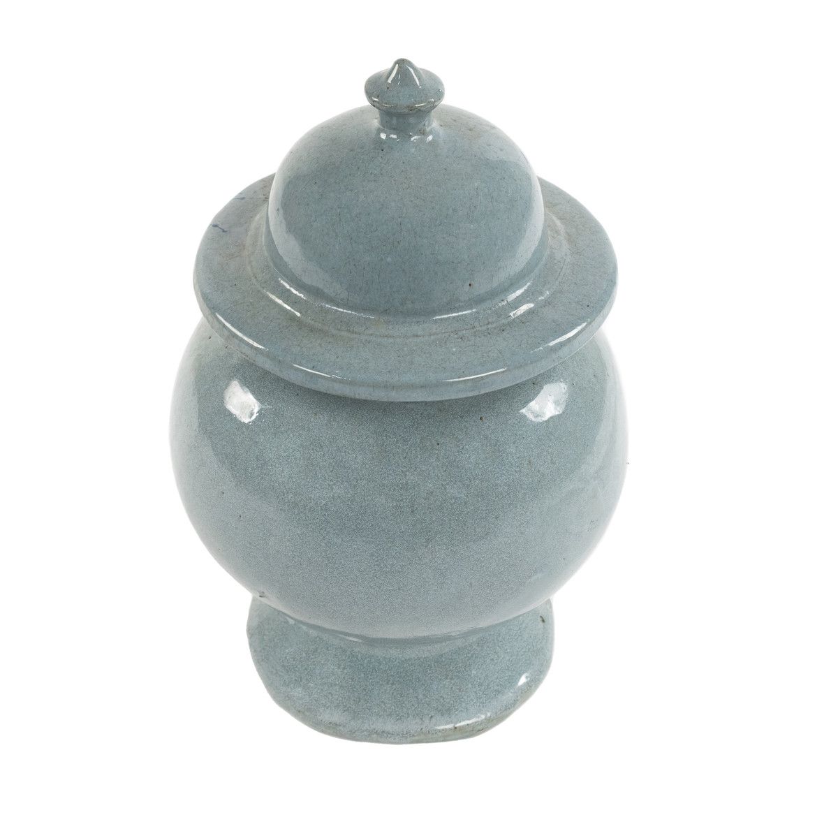 Misha Stoneware Ginger Jar, Small, Light Grey 9.8x9.8x15