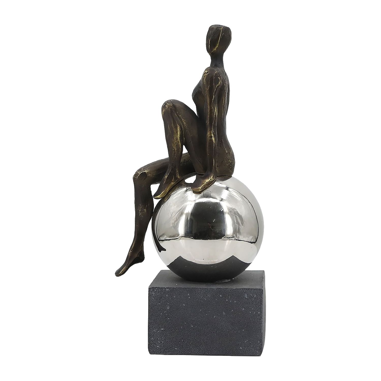 15&quot; AUGUSTONIA STATUARY WITH STEEL SPHERE