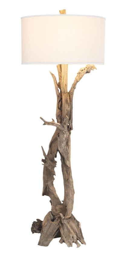 Hounslow Heath Floor Lamp-Nat Teak Root 18x18x68