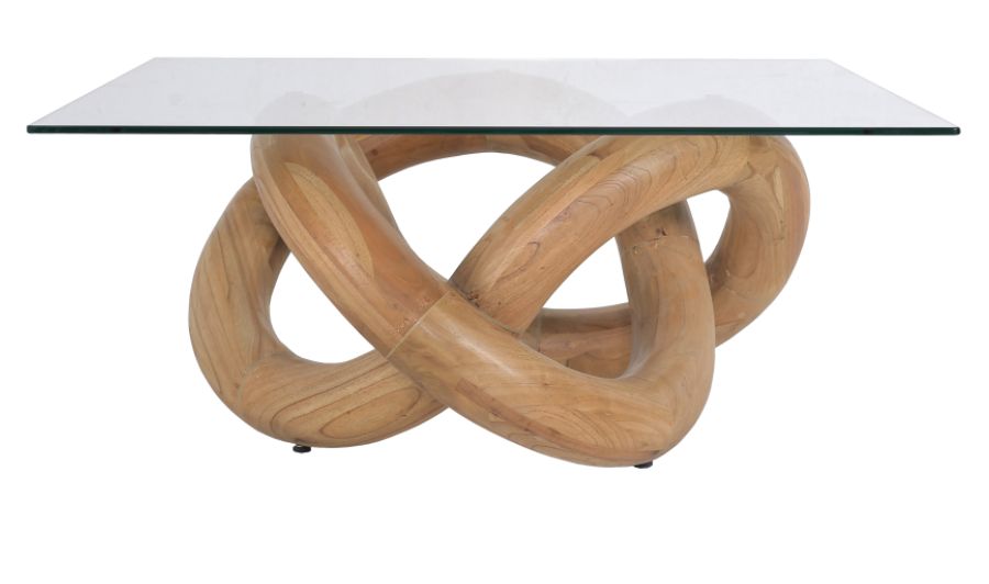 Pretzel Square Coffee Table-35x35x16