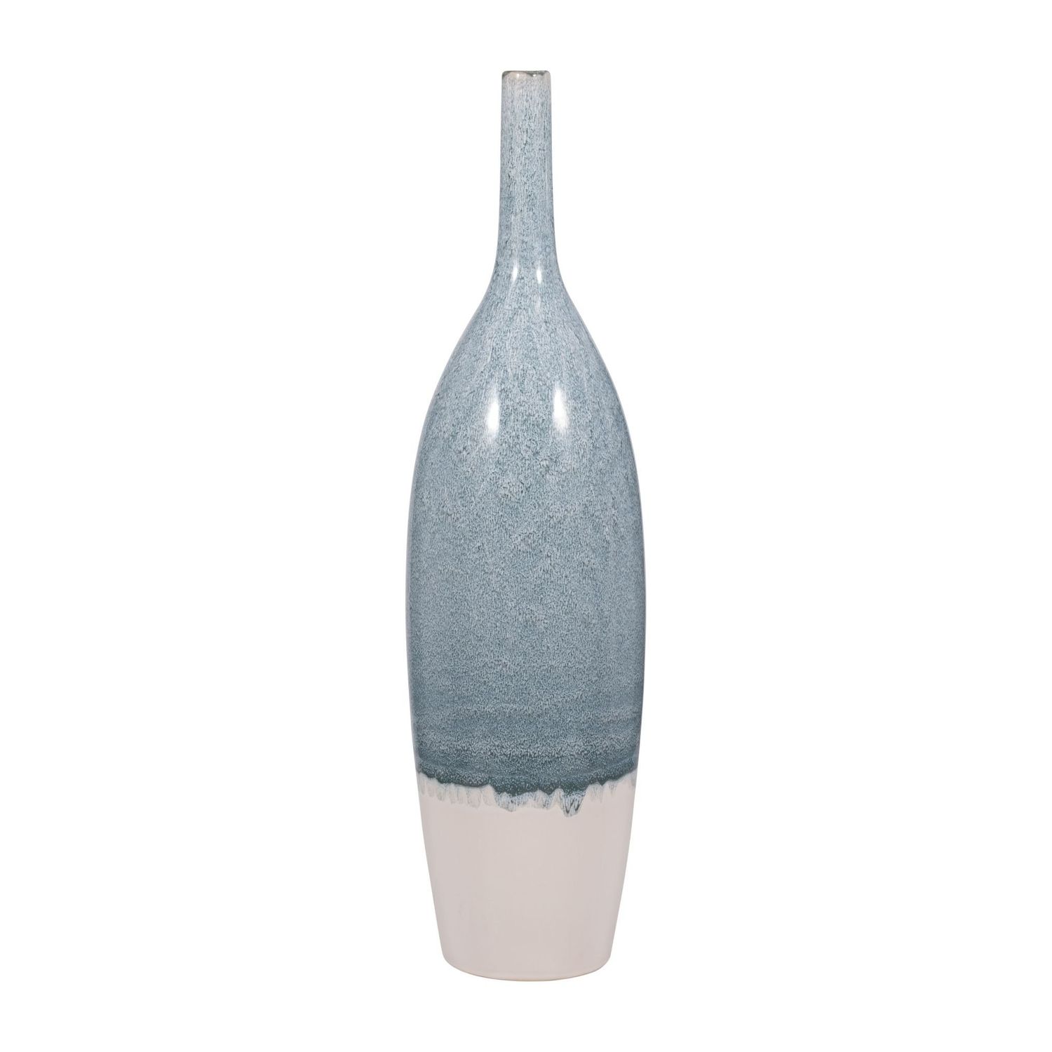 30&quot; KASHION LARGE BLUE CERAMIC VASE