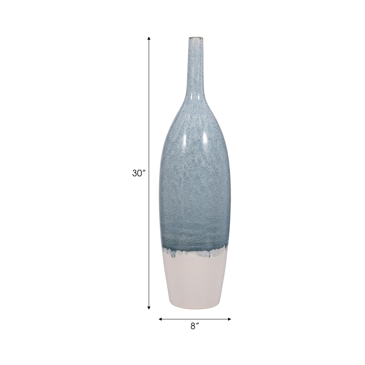 30&quot; KASHION LARGE BLUE CERAMIC VASE