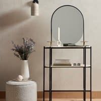 Juliet Entry Table-White Marble-35.5x15.5x74 Clearance no additional discount