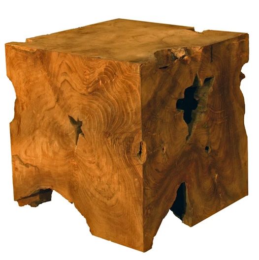 Art-Teak Root End Table-16x16x16