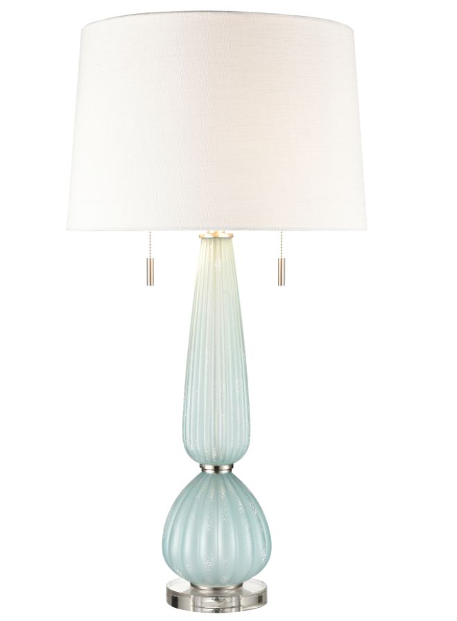 Mariani Glass Lamp-Blue-34&quot;H