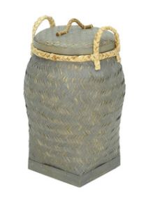 Palermo Round Basket-Grey 17x15x26