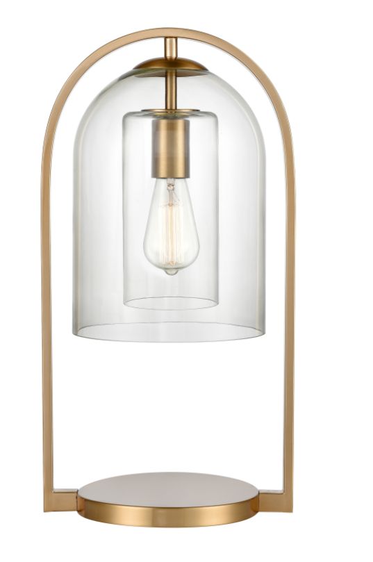 Bell Jar Brass Lamp-20&quot;H