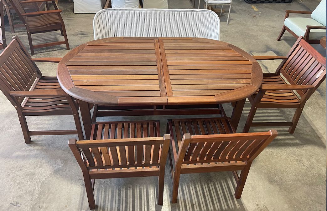 Ipe Extension Dining Table-76 x45.75x30 Ext to 96&quot;