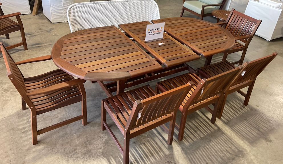 Ipe Extension Dining Table-76 x45.75x30 Ext to 96&quot;