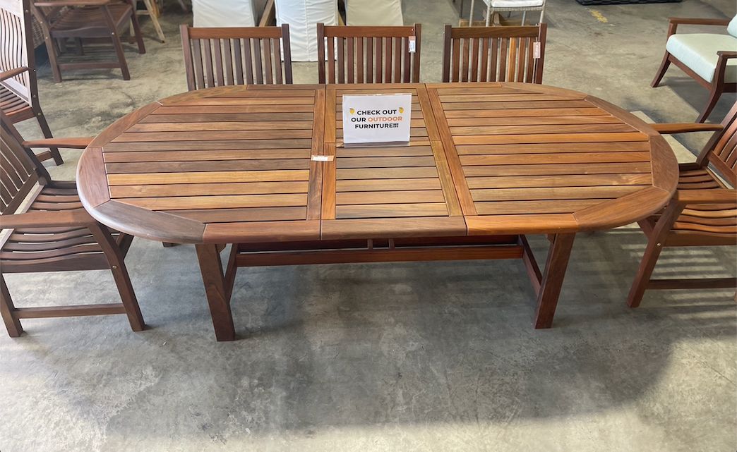Ipe Extension Dining Table-76 x45.75x30 Ext to 96&quot;
