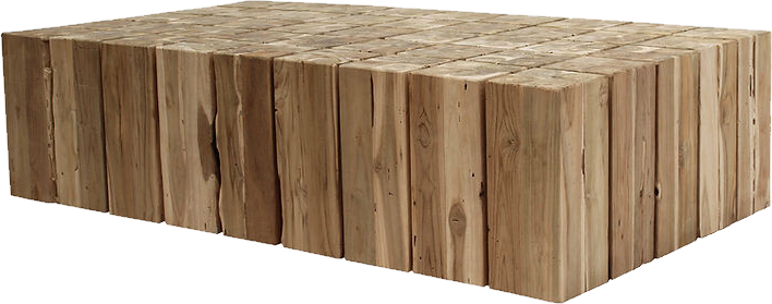 Teak Chunk Coffee Table-56x31x14