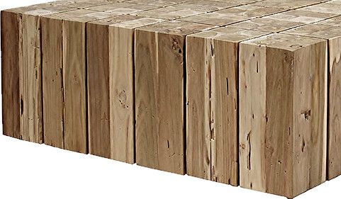 Teak Chunk Coffee Table-56x31x14