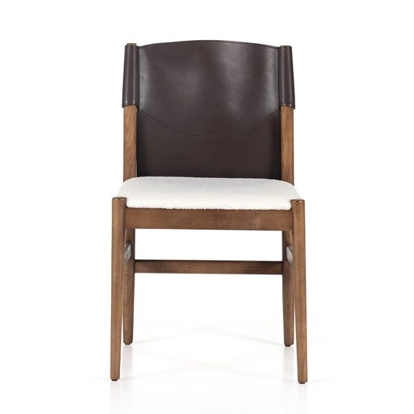 Leather Armless Dining Chair-20.25x21.75x33