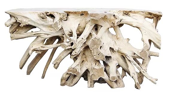 Art-Teak Root Console-Bleached 55-58-x16x31