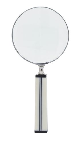 Lined Magnifying Glass-Black/White 4&quot;