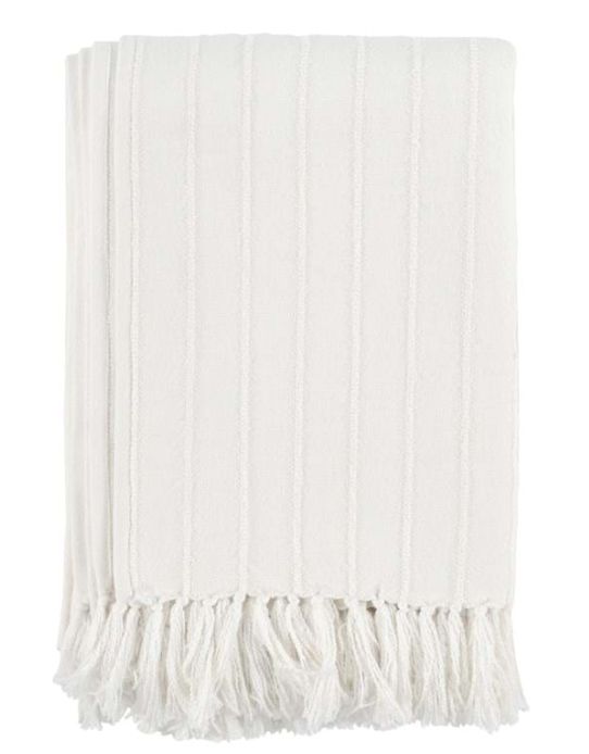 TC Hunter White Throw-50x70