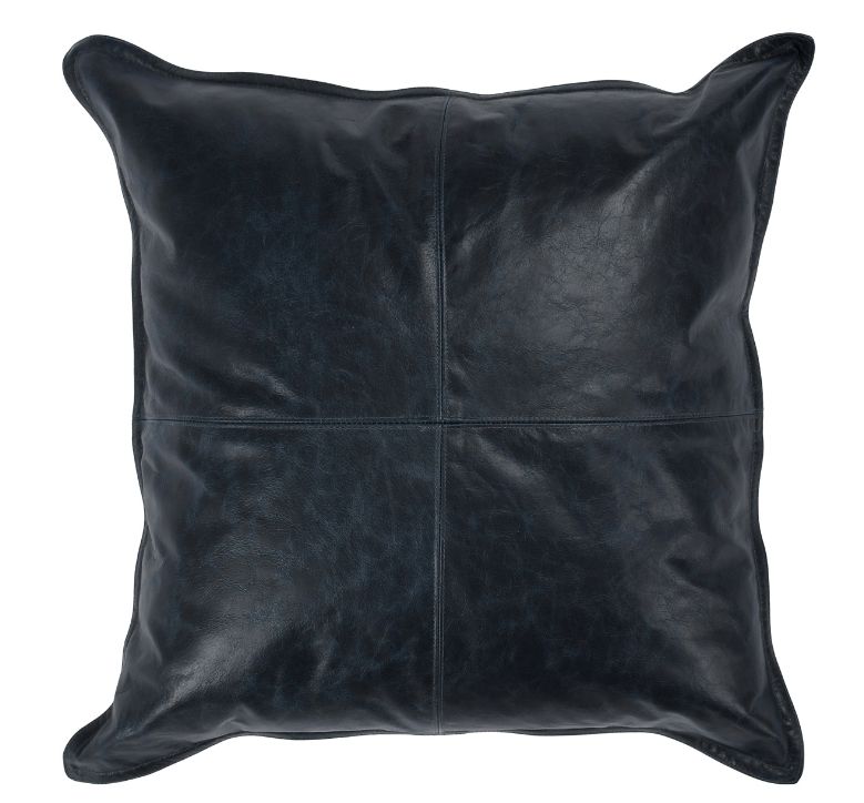 SLD Leather Naval Pillow-Nightfall Blue-22x22 pillow