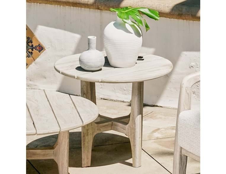 Dawn Outdoor Round Coffee Table-23.62x23.62x19.65