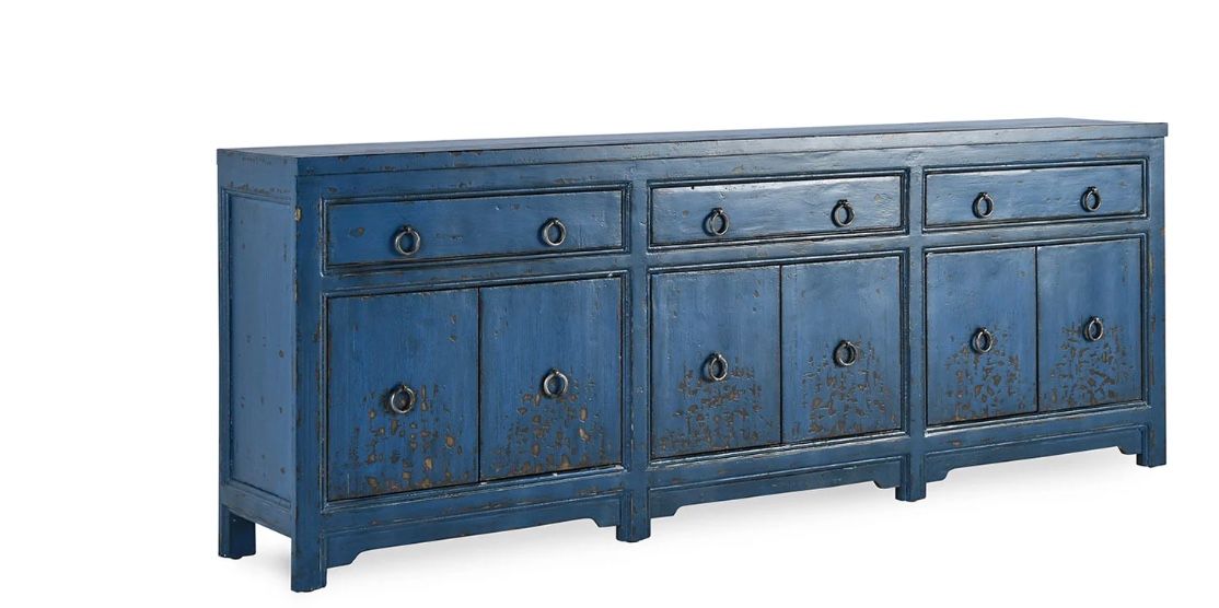 Amy 3DWR 2DR Sideboard Royal Blue 104 X 16.5 X 38.2 Clearance