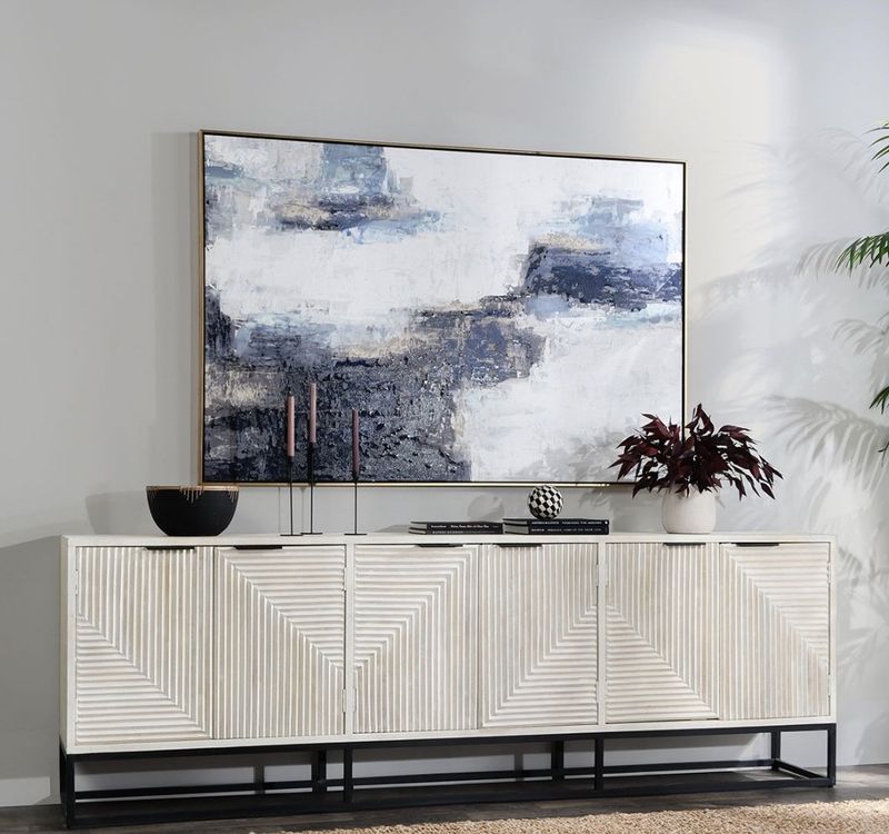 Flyer 6Dr Buffet White Wash 108x18x36