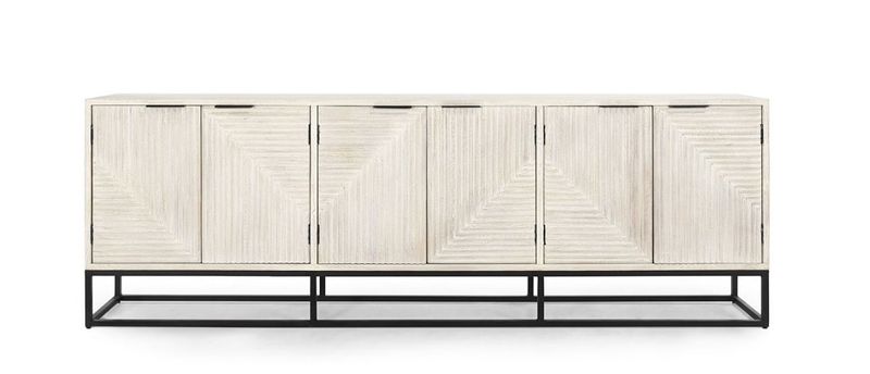 Flint 6Dr Buffet White Wash 108x18x36