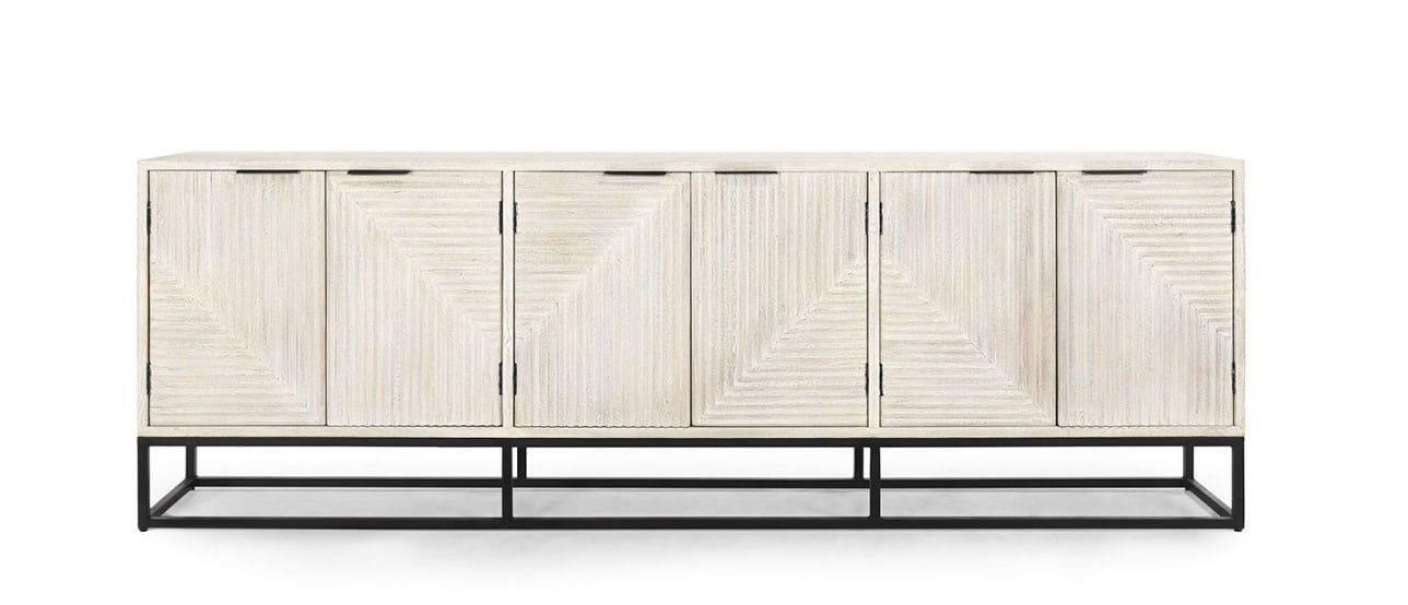 Flyer 6Dr Buffet White Wash 108x18x36