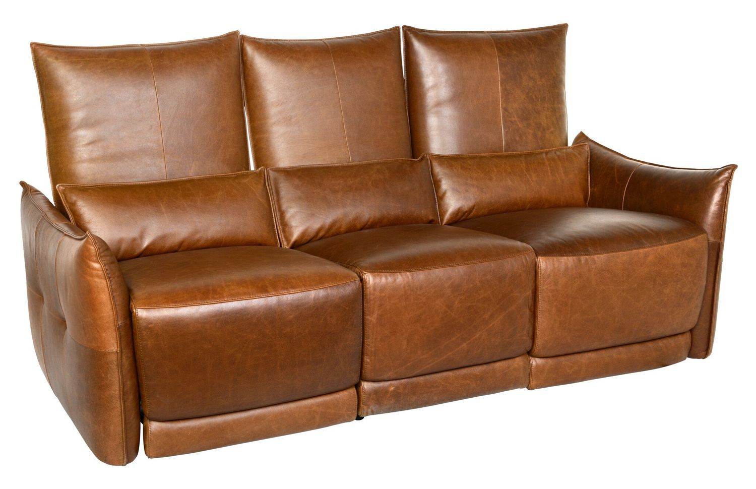 AMSTERDAM POWER RECLINER SOFA TOBACCO 77.95 W X 36.4 D X 39 H Clearance As Is!