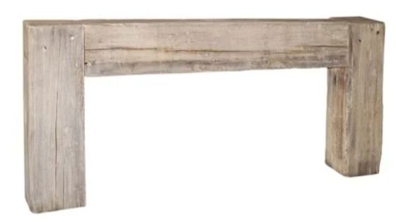 Giza 84&quot; Console Table Antique White 82-88W x 8-12D x 35-38H