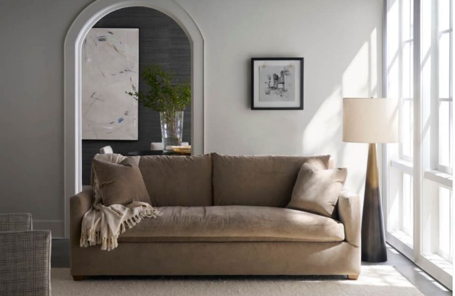 Quick ship! Lilah Sofa - (20043-28)- Choc, 89 x 40 x H 38
