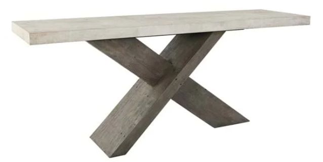 Durant Reclaimed Pine 72&quot; Console Table Distressed Gray/Weathered Chalk