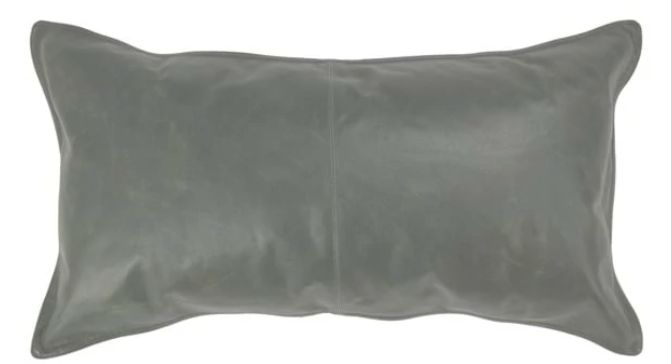 SLD Leather Acre Forest Green 14x26 pillow