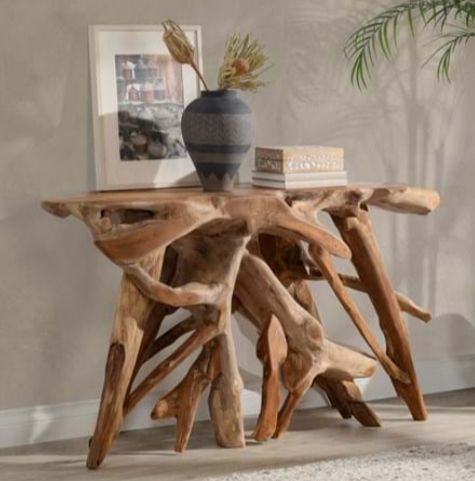 Cypress Root Console Table 59&quot;x32&quot;x16&quot; Natural
