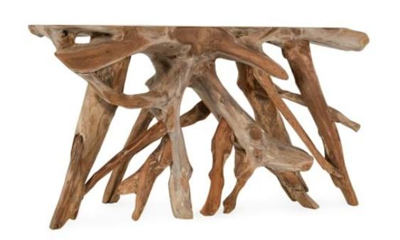Cypress Root Console Table 59&quot;x32&quot;x16&quot; Natural