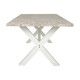 Solid Dining Table with Cross Base, 78.5x39x30